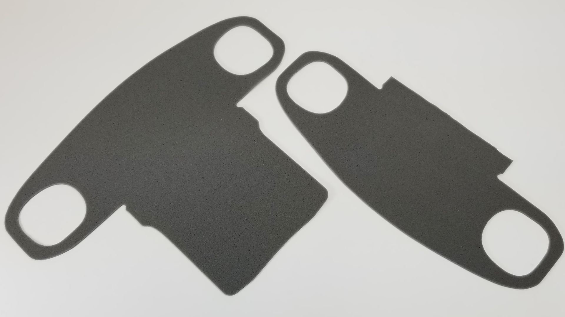 Custom foam mask. One of various mask designs that we manufacturer. This one features a flap to accept a filter insert. 